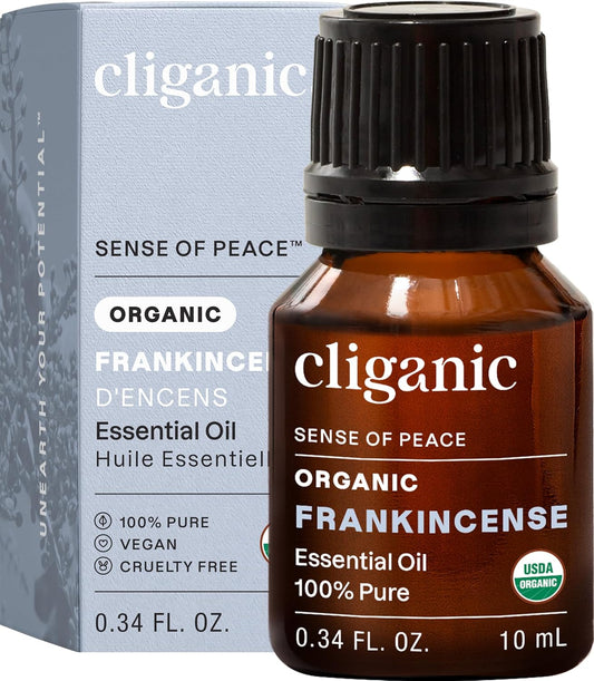 Cliganic Aceite esencial de incienso Frankincense orgánico, 10ml