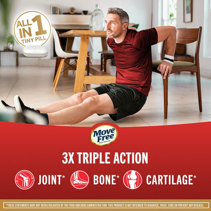 Move Free Suplemento de apoyo articular ultra triple acción, 64 tabletas