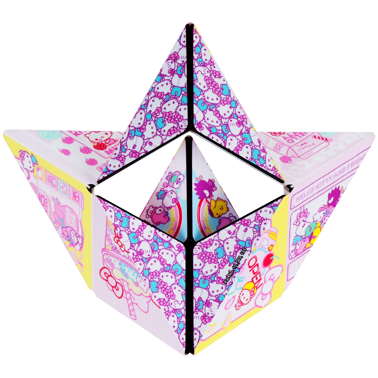 SHASHIBO Hello Kitty y sus amigos - Cubo magnético para inquietarse que se transforma en más de 70 formas, Kawaii Tokio, 1 paquete