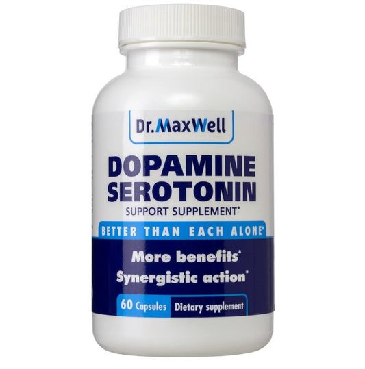 Suplementos de Serotonina y Dopamina. Mucuna Pruriens, 5-HTP, magnesio y más. DR. Maxell, 60 Capsulas.