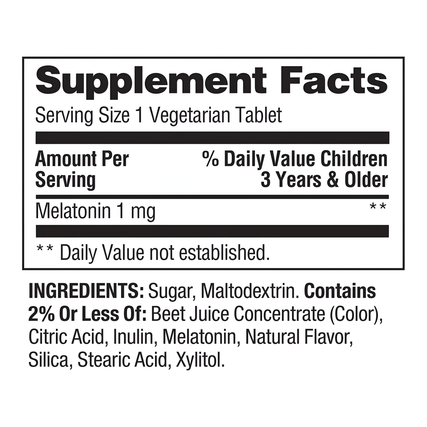Spring Valley Kids melatonina masticable 1 mg, 60 tabletas