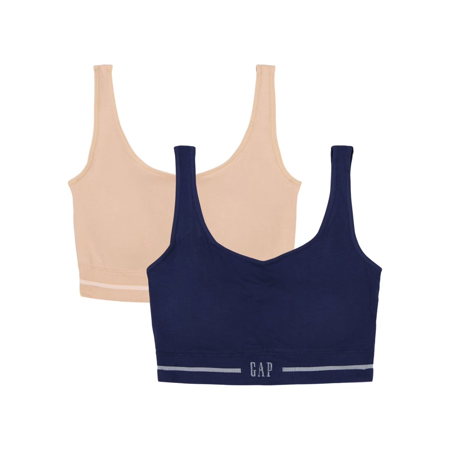 GapBody Sujetador deportivo cómodo de algodón sin costuras  para mujer (paquete de 2)