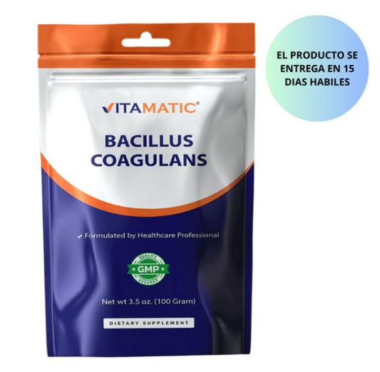 Vitamatic Bacillus Coagulans - Polvo probiótico – Apoyo para la salud digestiva 100 g