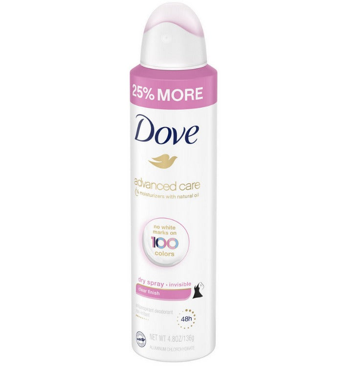 Dove Advanced Care Clear Finish Antitranspirante en aerosol , 136gr