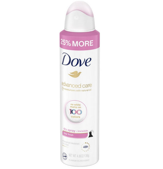 Dove Advanced Care Clear Finish Antitranspirante en aerosol , 136gr