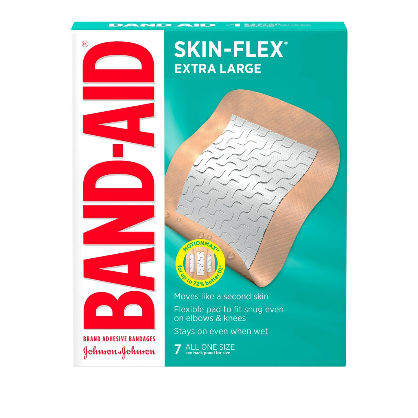 Band-Aid, bandas piel flexible extra grande - 7 unidades