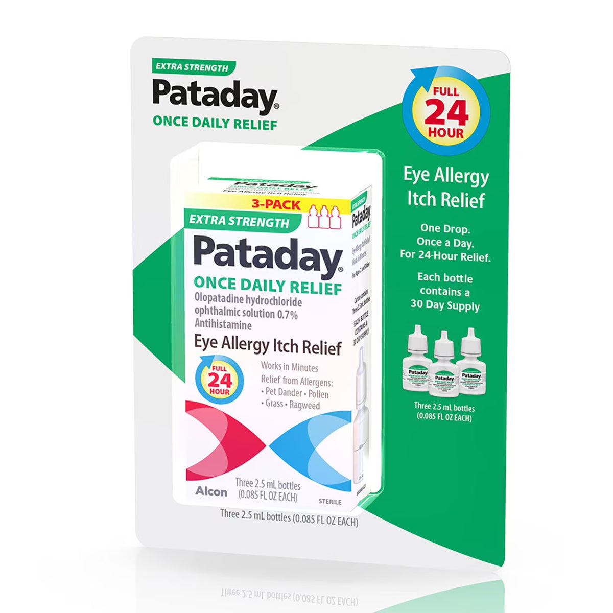 Pataday - Gotas oftálmicas Extra Fuertes - 2.5 ml, paquete de 3pk