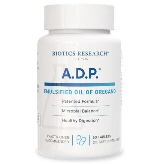 Biotics Research A.D.P. Aceite emulsionado de orégano, 60 tabletas
