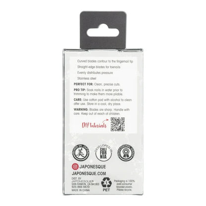 Japonesque Stainless Steel Sliver Fingernail & Toenail Clippers CORTA UÑAS PARA MANOS Y PIES