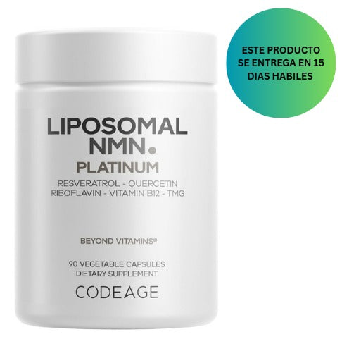 Codeage Platino liposomal NMN - Suplemento NMN de 500 mg,  90 cápsulas