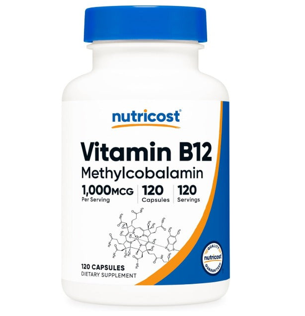 Nutricost Vitamina B12 (metilcobalamina) 1000mcg, 120 cápsulas