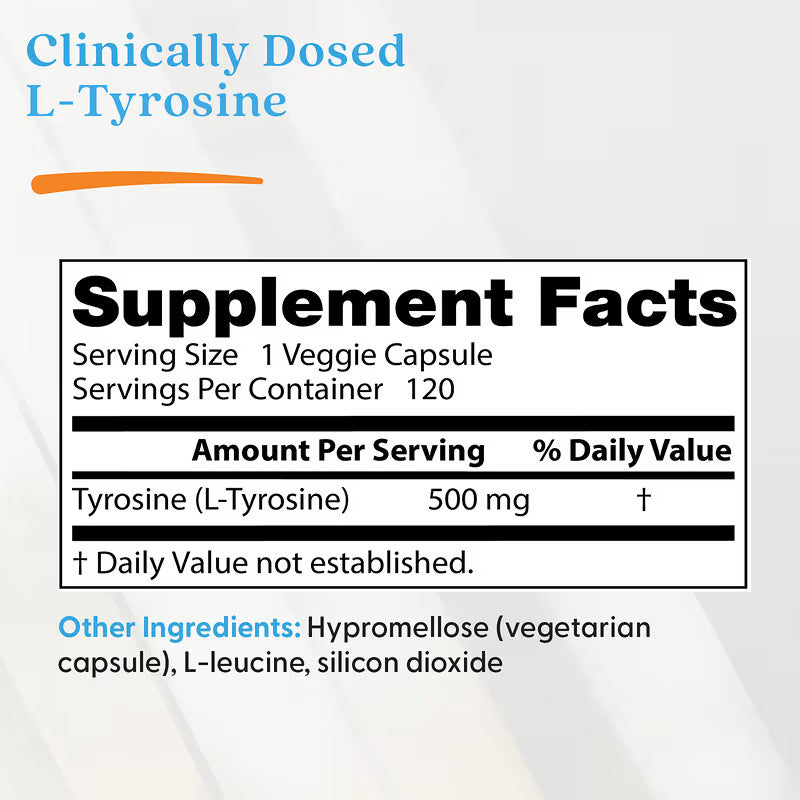 Doctor Best - L-Tyrosine 500mg,  120 capsulas vegetales