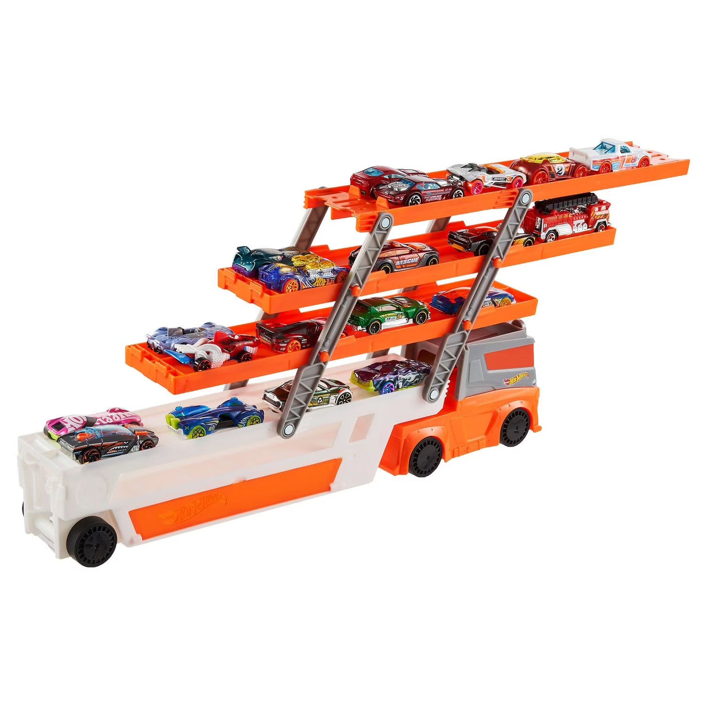 Mattel - Hot  Wheels Mega Hauler Truck Playset, 20 unidades