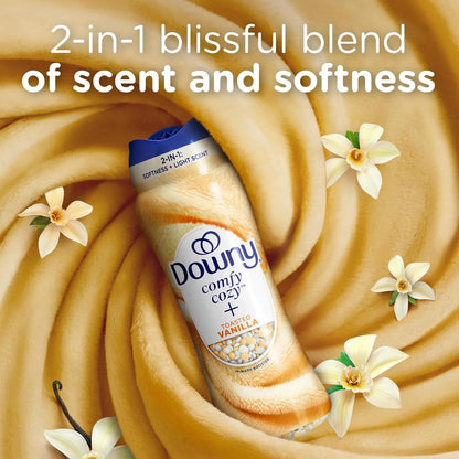 Perlas potenciadoras del aroma Downy Comfy Cozy para el lavado de ropa, aroma a vainilla tostada, 912 g