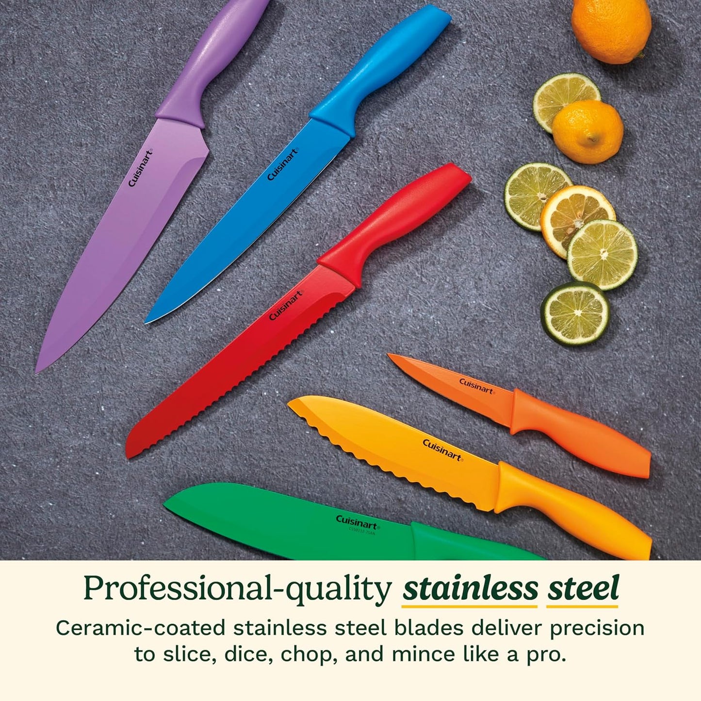 Cuisinart Colección Juego de 12 Cuchillos, Multicolor Advantage-Cutlery-Set, Multicolor