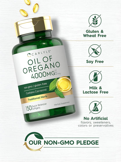 aceite de orégano 4000mg , 150 cápsulas blandas - Carlyle