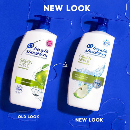 Head and Shoulders Champú para la caspa, tratamiento anticaspa, manzana verde para uso diario, sin parabenos, 835ml