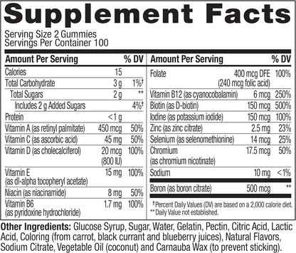 OLLY Women's Multi Vitamin Gummies with Biotin, Blissful Berry (200 ct.)
