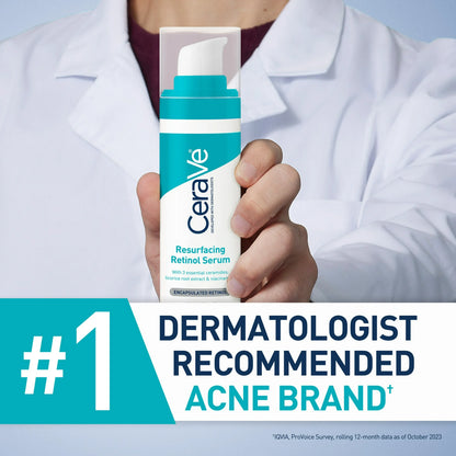 CeraVe Acne Resurfacing Retinol Face Serum para pieles con tendencia al acné, 30ml