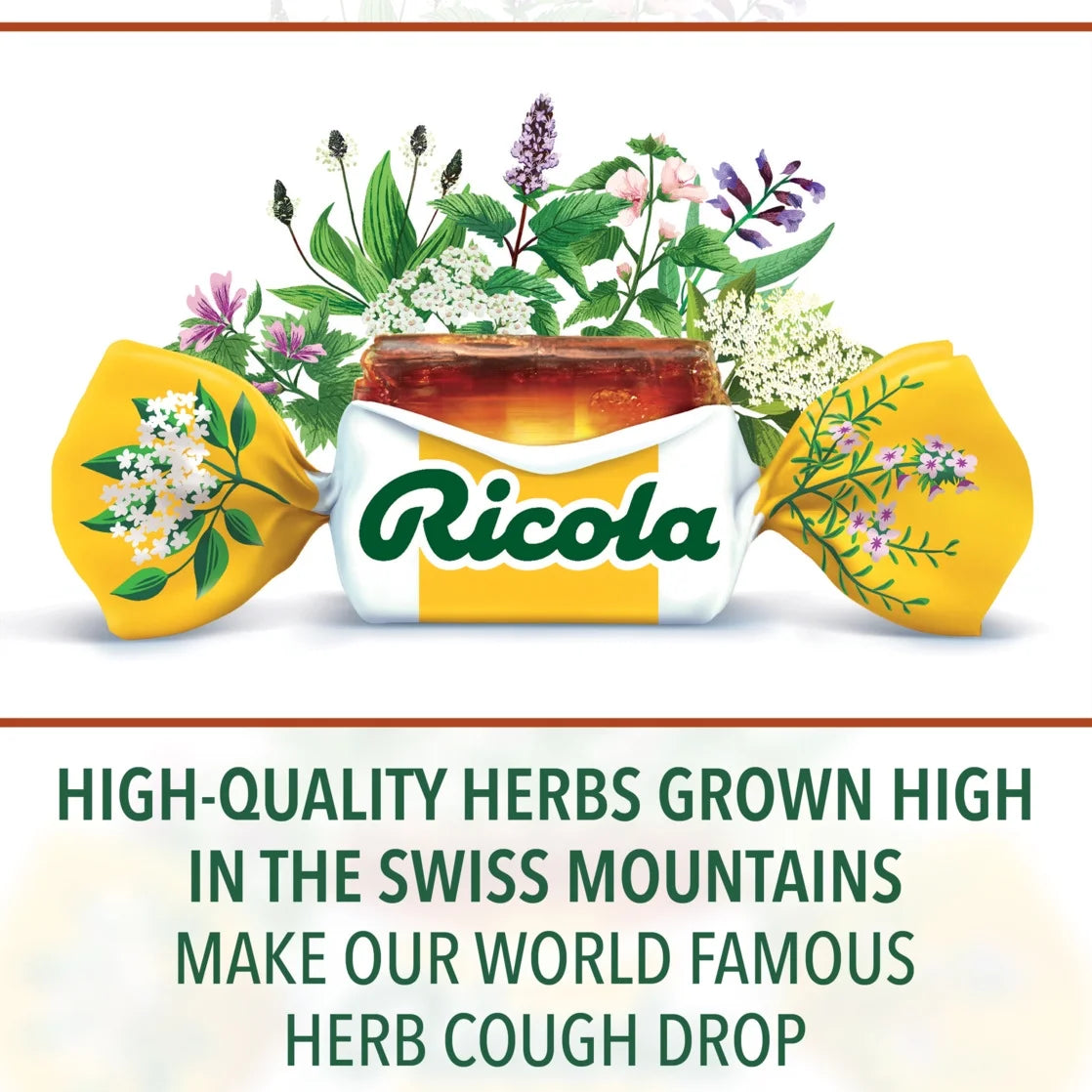Ricola - pastillas masticables de hierbas naturales para la tos, 21 caramelos