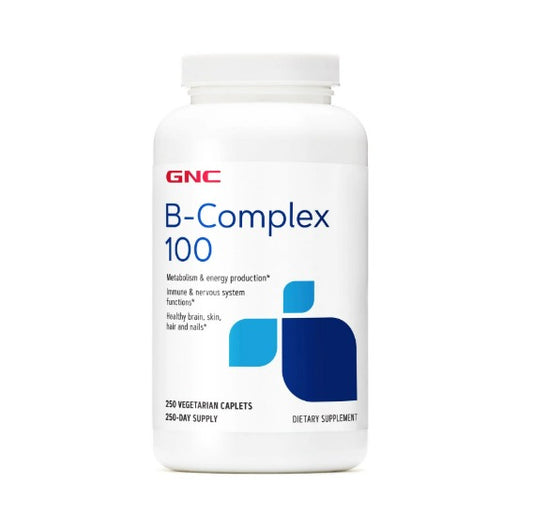 GNC Suplemento de vitamina B Complex 100, apoya la energía, el metabolismo y la función inmunológica, 250 Tabletas