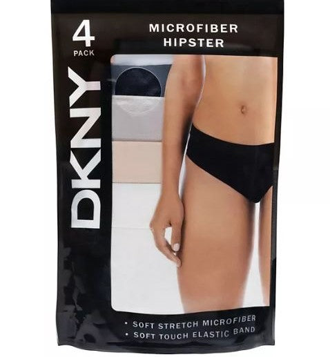 DKNY PACK 4 ropas interiores hipsters microfibra