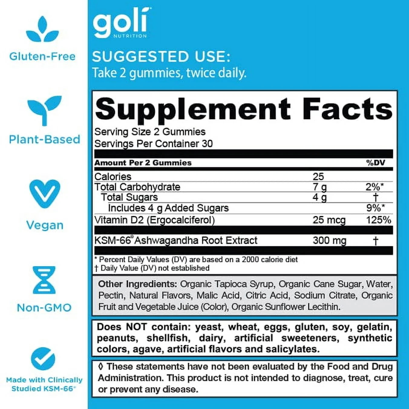 Goli Ashwagandha & Vitamina D – 60 gomitas