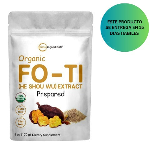 Micro-Ingredients Extracto Orgánico de Fo Ti He Shou Wu, 170gr
