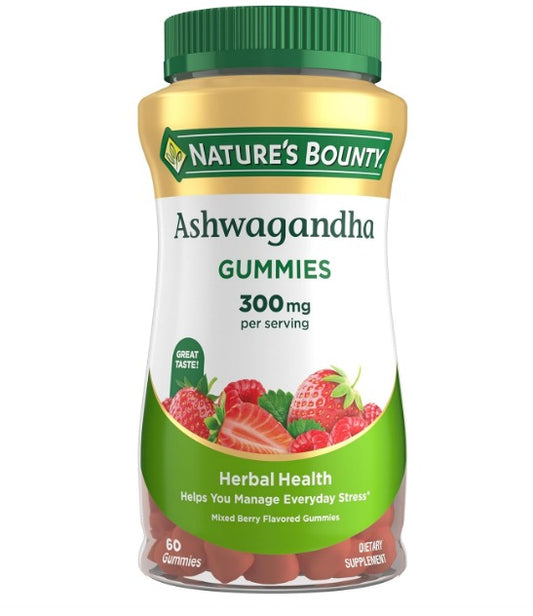 Nature's Bounty Gomitas Ashwagandha KSM-66 , 300 mg  60 gomitas