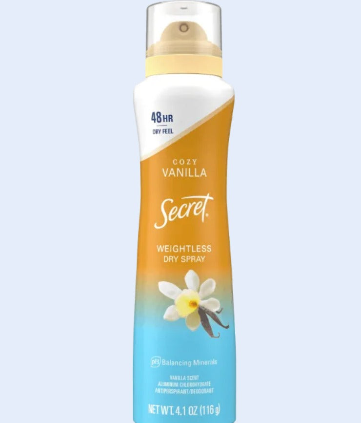 Desodorante Secret Weightless Dry Spray para mujer, 116g