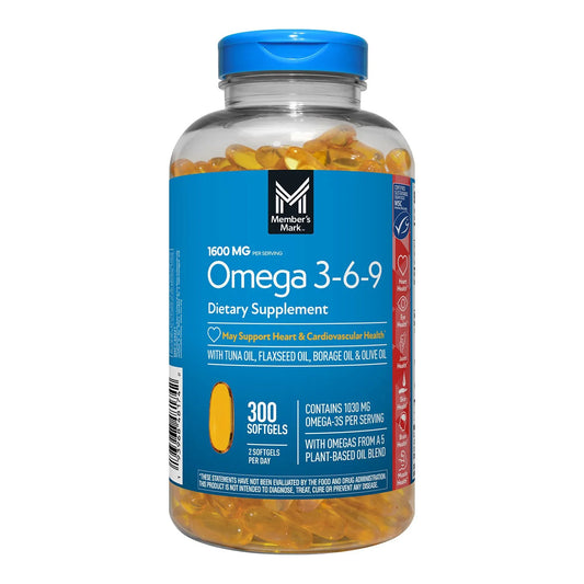 Omega 3 6 9 Members Mark 300 Softgels