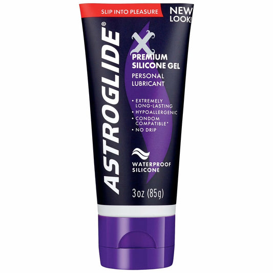 Lubricante personal en gel de silicona impermeable Astroglide Diamond, 85 g