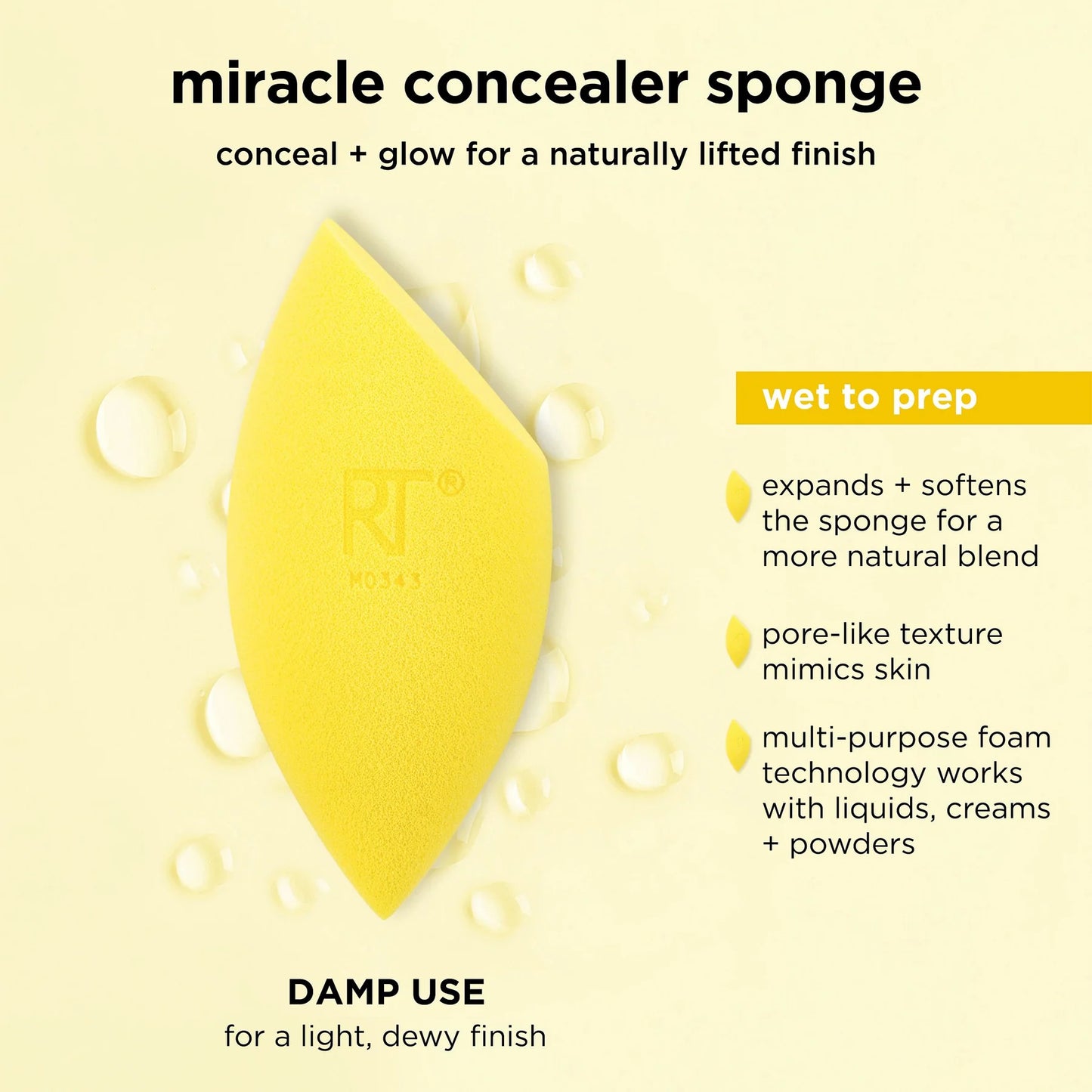 Real Techniques DUO DE ESPONJAS Miracle Complexion Sponge + Concealer Sponge Duo