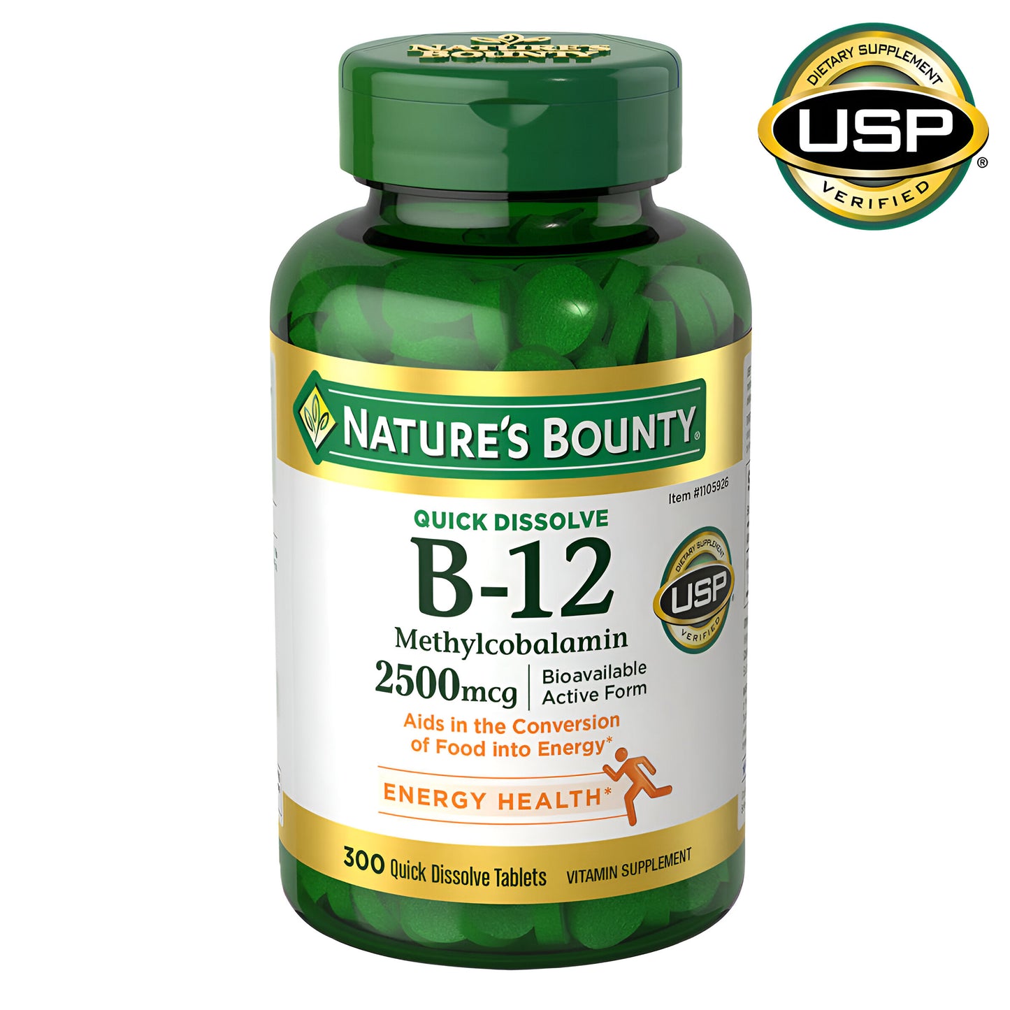 Natures Bounty B-12 2500mcg - 300 tabletas disolventes