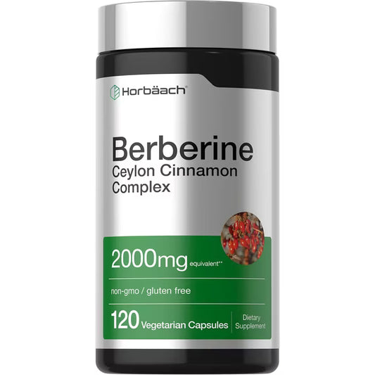 Horbaach - Berberine Plus Ceylon Cinnamon | 2000mg | 120 Capsulas