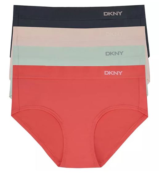 DKNY - Pack de 4 hipsters para mujer ropa interior femenina