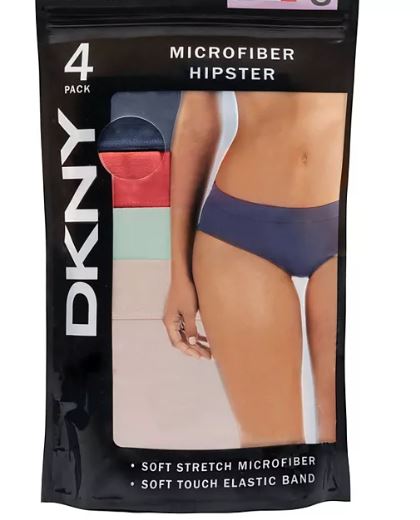 DKNY - Pack de 4 hipsters para mujer ropa interior femenina