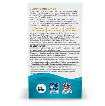 Ultimate Omega 2X 2150mg , 180 capsulas - Nordic Naturals