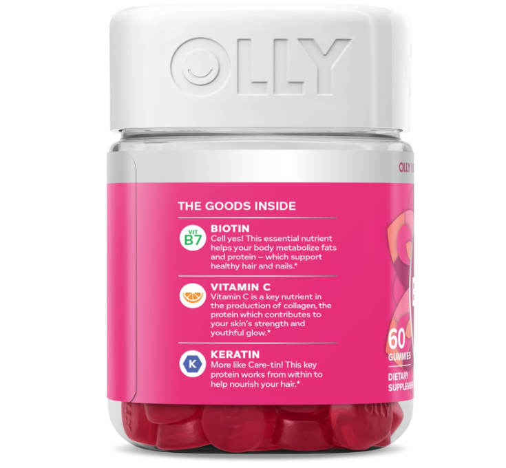 OLLY Undeniable Beauty hair, skin & nails - con biotina, vitamina C, keratin - 60 gummies