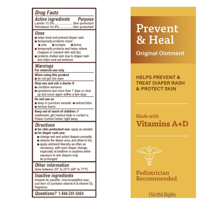 A+D Original Crema  para la dermatitis del pañal, humectante  para la piel del bebe.