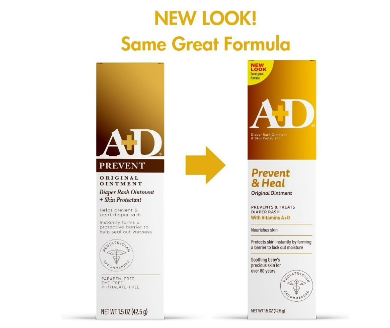 A+D Original Crema  para la dermatitis del pañal, humectante  para la piel del bebe.