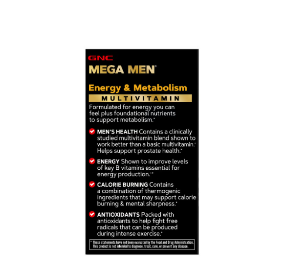 Mega Men Energia y  Metabolismo GNC - caps