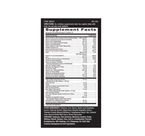 Mega Men Energia y  Metabolismo GNC - caps