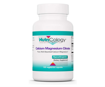 NutriCology - Calcium , Magnesium Citrate 100mg - 100 capsulas vegetables