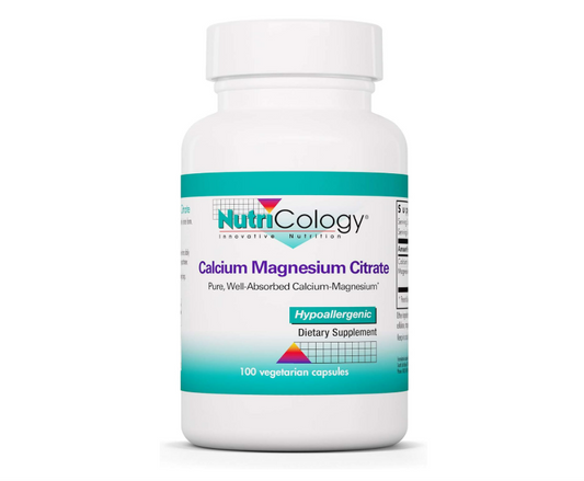 NutriCology - Calcium , Magnesium Citrate 100mg - 100 capsulas vegetables