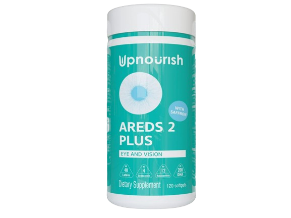 UpNourish AREDS 2+ - Suplemento avanzado de vitamina ocular para salud macular y ojo seco, 120 capsulas