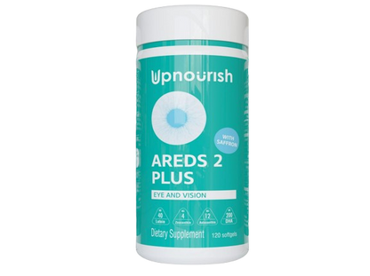 UpNourish AREDS 2+ - Suplemento avanzado de vitamina ocular para salud macular y ojo seco, 120 capsulas