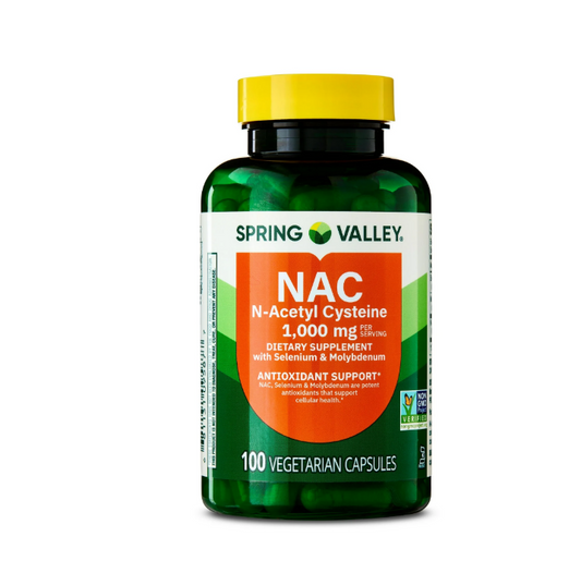 NAC 1000mg , 100 capsulas vegetarianas - Spring Valley