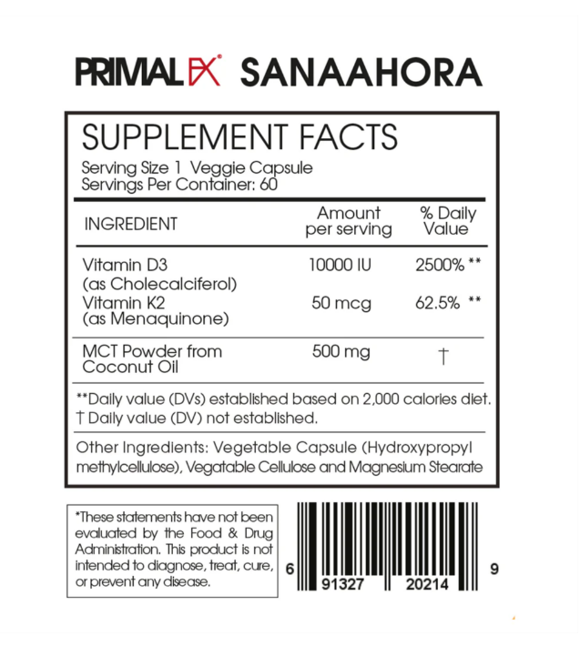 VITAMIN D3 + MK4 PRIMAL FX