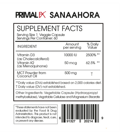 VITAMIN D3 + MK4 PRIMAL FX